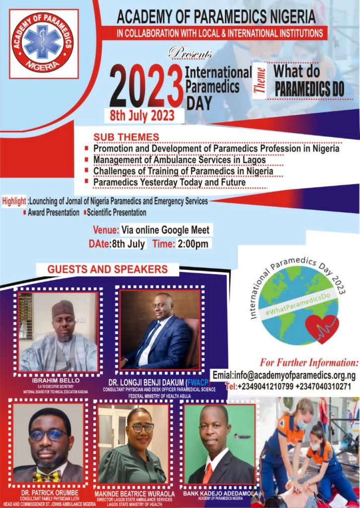 2023 Paramedics Day Event Flyer